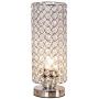 ZEEFO Crystal Table Lamp, Nightstand Decorative Room Desk Lamp, Night Light Lamp, Table Lamps for Bedroom, Living Room, Kitchen, Dining Room (Silver)