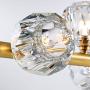 APBEAM Crystal Gold Chandelier Hanging Linear Pendant Light Modern for Dining Room Living Room Kitchen Island Over Table 8-Lights