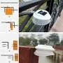 iSunMoon 6 Pack Upgraded Version Gutter Solar Lights Outdoor 9 LED Gutter Lights Solar Powered for Fence Roof Gutter Garden Yard Wall Lamp