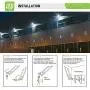 ASD 30W LED Flood Light with Arm - 5000K Daylight 3056 Lm - 70W MH Equivalent - IP65 Waterproof - 120V Commercial Super Bright LED Floodlight Outdoor Garage - Black Finish - UL & DLC Standard, 10-Pack