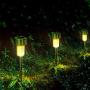 Solar Lights Outdoor, 12 Pack Solar Garden Lights, Stainless Steel Outdoor Solar Lights - Waterproof, Solar Powered Landscape Lighting for Pathway Walkway Driveway Yard & Lawn-Warm White