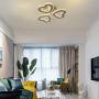 Modern 3 Heart Rings Crystal Chandelier Ceiling Light Fixture LED Pendant Lamp for Bedroom Kitchen Hallway (Heart Warm White)