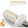 LED Flame Effect Light Bulb: E26 Standard Base Flame Bulb - Upside Down Effect - 3W - 200 Lumen - Energy Efficient Flickering Fire Lights for Indoor/Outdoor Use - 1 Pack