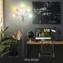Brightech Medusa Modern LED Floor Lamp – Contemporary Multi Head Standing Reading Lamp for Living Room, Bedroom, Kids Room - Includes 5 LED Bulbs and 5 White & Colored Interchangeable Shades – Silver