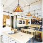 Dalux Pendant Light Geometric Cage Modern Retro Industrial Metal Bird cage Diamond Shade Ceiling Hanging Light for Kitchen Island Dining Room Hallway