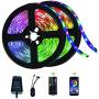 Nitasa LED Strip Lights,5050 RGB Smart LED Lights for Bedroom,32.8ft Color Changing Strip Lights with Bluetooth APP, Sync to Music Bedroom, Party, Holiday Decoration