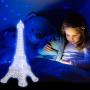 Eiffel Tower Nightlight Desk Bedroom Decoration LED Lamp Colorful Paris Fashion Style Acrylic 10 Inch Cake Topper Decoration Gift