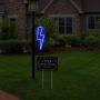 Solar LED Neon Decorative Lights, Neon Sign Shaped Decor Light, Lightning Shape Outdoor Decor for Christmas Halloween Decoration Living Room, Wall,Birthday Party, Wedding Party (Blue)
