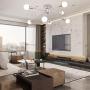 KOSTOMO 8 Lights Modern Light Fixture Nickel Sputnik Chandelier Semi Flush Mount Ceiling Light Industrial Pendant Lighting Fixtures for Dining Bedroom Kitchen Living Room (8C Lights-Nickel）