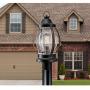 Westinghouse Lighting 6578800 Canyon Rustic One-Light Outdoor Post Top Light Fixture Textured Black and Barnwood Finish, Clear Glass