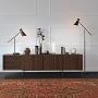 Henn&Hart Rex Two Tone Black and Brass Finish Table Lamp for Living Room / Office / Bedside