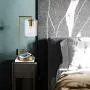 Desk Lamp Wireless Charging Pad and USB Port Charge Mobile Phones Living Room Table Light for Midcentury, Office Industrial & Farmhouse Decor - Hanging Glass Shade Gold