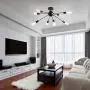 8 Lights Sputnik Chandelier Black Industrial Flush Mount Kitchen Hallway Bedroom Rustic Ceiling Light Fixtures 8 Lights Sputnik Chandelier Black Industrial Flush Mount Kitchen Hallway Bedroom Rustic Ceiling Light Fixtures