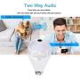 1080P Smart Bulb Security Camera, 360 Degree Panoramic 2.4G WiFi Camera Indoor/Outdoor Wireless Video Surveillance IP Camera for Baby/Pet Monitor with Night Vision, Two Way Audio, Montion Detection 1080P Smart Bulb Security Camera, 360 Degree Panoramic 2.4G WiFi Camera Indoor/Outdoor Wireless Video Surveillance IP Camera for Baby/Pet Monitor with Night Vision, Two Way Audio, Montion Detection