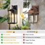 Dusk to Dawn Sensor Outdoor Light Fixtures Wall Mount, Waterproof Porch Light Exterior Light Fixture with E26 Base, Anti-Rust Matte Black Outdoor Wall Lights with Clear Glass for Entryway