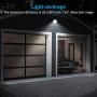 TORCHSTAR Outdoor LED Solar Powered Motion Sensor Light, IP65 Waterproof Wireless Outdoor Wall Lighting for Driveway, Patio, Garage, Porch, 6500K Pure White, White, Pack of 4