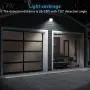TORCHSTAR Outdoor LED Solar Powered Motion Sensor Light, IP65 Waterproof Wireless Outdoor Wall Lighting for Driveway, Patio, Garage, Porch, 6500K Pure White, White, Pack of 4
