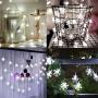 KNONEW 100 LED Snowflake String Lights 33ft Christmas String Lights with 8 Lighting Modes, Fairy Lights for Xmas Garden Patio Bedroom Party Decor Indoor Outdoor Lighting Decorations (Cool White)
