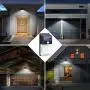 KOMINT Solar Lights Outdoor, Solar Motion Sensor Light 228 LEDs Solar Outdoor Lights IP65 Waterproof Outdoor Solar Wall Lights for Patio Garden Fence Backyard Garage(2 Pack)