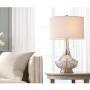 Trixie Modern Table Lamp Mercury Glass Drum Shade for Living Room Family Bedroom Bedside Nightstand Office - Possini Euro Design