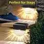 Solar Deck Lights, 6 Pack Solar Step Lights Outdoor Waterproof LED Solar Fence Lights for Patio, Stairs,Yard, Garden Pathway, Step and Fences, 10 Lumens, Warm White/Color Changing Lighting Solar Deck Lights, 6 Pack Solar Step Lights Outdoor Waterproof LED Solar Fence Lights for Patio, Stairs,Yard, Garden Pathway, Step and Fences, 10 Lumens, Warm White/Color Changing Lighting