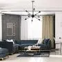 Wellmet Black Sputnik Chandeliers Lighting 10-Light, Modern Mid Century Pendant Light Fixtures Hanging Ceiling Lightfor Kitchen Island, Dining Room, Foyer