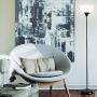Newhouse Lighting NHFL-CH-BK Charles 71 inch Modern Standing, Torchiere Floor Lamp for Bedrooms, Living Room, Office, Reading, Includes Free LED Light Bulb, Black