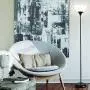 Newhouse Lighting NHFL-CH-BK Charles 71 inch Modern Standing, Torchiere Floor Lamp for Bedrooms, Living Room, Office, Reading, Includes Free LED Light Bulb, Black