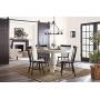 Homenovo Lighting 6-Light Wagon Wheel Chandelier with Glass Shade, Matte Black Finish