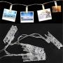 40 LEDs 20 Photo Clips String Fairy lights Battery Powered Decoration for Living Room Bedroom Indoor Christmas Party Wedding for Photo Picture Hanging display,3AA Battery Operated (13ft Warm White)