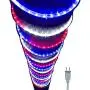 Russell Decor Patriot Independence Day LED 400-30 Rope Lights Blue Red White (30)