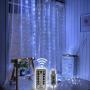 BLBO Curtain String Lights, Fairy Lights for Bedroom 9.8 Ft with 300 LED, 8 Lighting Modes for Brithday, Party Indoor Wall Decorations Cool White