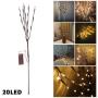 LY EMMET NAWEDA LED Branch Lights Battery Powered Decorative Lights Willow Twig Lighted Branch for Home Decoration Cool White - 20 Inches 20 LED - 2 Pack