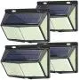 Solar Lights Outdoor 288 LED (4 Packs), Solar Powered Security Lights Outside Motion Sensor Lights with 3 Lighting Modes, 270° Wide-Angle, IP65 Waterproof Wireless for Wall Fence Yard Patio Garage Solar Lights Outdoor 288 LED (4 Packs), Solar Powered Security Lights Outside Motion Sensor Lights with 3 Lighting Modes, 270° Wide-Angle, IP65 Waterproof Wireless for Wall Fence Yard Patio Garage
