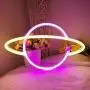iceagle Planet Light Neon Signs Neon Lights for Wall Decor,USB or Battery LED Signs for Bedroom, Decorative Neon Light Sign for Christmas,Birthday Party, Living Room, Girls,Kids Room