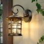 Upgrade Dusk to Dawn Sensor Outdoor Wall Lantern, Exterior Wall Mount Lights and Outdoor Sconce Porch Light Fixture with E26 Socket，Anti-Rust, Waterproof, Ideal for Garage, Doorway, Barn-10.3x7.84