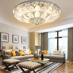 Modern K9 Crystal Luxury Ceiling Lamp Chandelier Modern Flush Mount LED Pendant Lighting 6 Color Light Gradient Mode for Dining Room Bathroom Bedroom Livingroom (Dia 31.5/80cm)