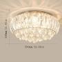 Modern Chandelier Crystals Ceiling Pendant Lighting Flush Mount Ceiling Light Crystal Ball Light Fixture for Hallway Bedroom Living Room Kitchen Island Dining Room (D 50cm/ 8-Light)