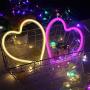 Heart Neon Signs for Wall Decor,USB or Battery Decor Light,Neon Light for Bedroom,LED Neon Decorative Lights for Christmas,Party,Girls Living Room(Warm White)