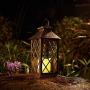 Eigreen Hanging Solar Lantern Lights PVC Outdoor Waterproof LED Flickering Flameless Candle Decorative Solar Lantern , for Patio Courtyard Garden (1pack)