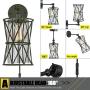 Capslpad 2X Adjustable Plug in Wall Light,Industrial Light Fixture Vintage Farmhouse Wall Sconce Lamps Metal Cage+Clear Glass Shade for Headboard Kitchen Bedroom Living Room Bathroom Porch Foyer