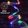 JosMega Upgraded Solar Powered String Fairy Lights 2 Pack 72 ft 200 LED 8 Modes Waterproof IP65 Twinkle Lighting Indoor Outdoor Fairy Firefly Lights Auto ON / Off (2 Pack 72 ft 200 LED, Multicolor)