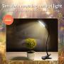 LED Desk Lamps, HOKEKI Bedside Lamp, Table Lamps for Bedroom, clamp Light, Office Lamp, 3 Lighting Modes, Adjustable Brightness, USB Charging, 360° Flexible Gooseneck Book Light