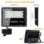 HOMIFORCE 2 Pack 50W LED Flood Light with Plug,6000lm Super Bright LED Work Light,IP66 Waterproof Outdoor Plug in Garage Lights,6000K Floodlight for Yard,Garden,Playground,Basketball Court(50)