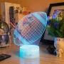 Football 3D Night Light - 3D Illusion Lamp for Boys 16 Changing Color Remote Control Football Kids Room Decor Lighting