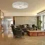 LITFAD Crystal Drum Flush Mount Lamp Contemporary Multi-Head Flush Mount Ceiling Light Modern Luxury LED Ceiling Lamp Chandelier in Chrome for Bedroom Dining Room Hotel Foyer Entry - 23.5'' W