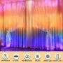 LED Window Curtain String Light -3MX2.8M 280 LED 8 Modes Fairy Lights with Hook Remote Control USB Powered Waterproof Copper Wire Decor Lights for Christmas Bedroom Party Wedding (Multicolor)