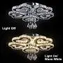 LED Crystal Chandelier Modern Ceiling Light 5-Heart Shape Chandelier Lighting Fixture Flush Mount Pendant Light for Bedroom Living Room Hobby Hallway,Warm White