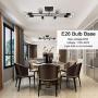 ELUZE Ceiling Light Fixture Industrial Metal Flush Mount Light Oil Rubbed Bronze Ceiling Lamp with 8 Lights for Dining Room Kitchen Living Room Lighting