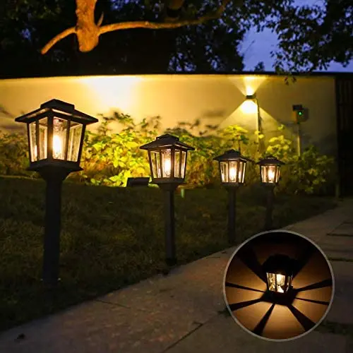 BLUU Aluminum Solar Pathway Lights Solar Lights Outdoor 4 Pack with 3 Kinds Alternative Light Source - High Lumen Automatic Led for Garden, Landscape, Patio, Lawn, Yard, Driveway, Walkway BLUU Aluminum Solar Pathway Lights Solar Lights Outdoor 4 Pack with 3 Kinds Alternative Light Source - High Lumen Automatic Led for Garden, Landscape, Patio, Lawn, Yard, Driveway, Walkway